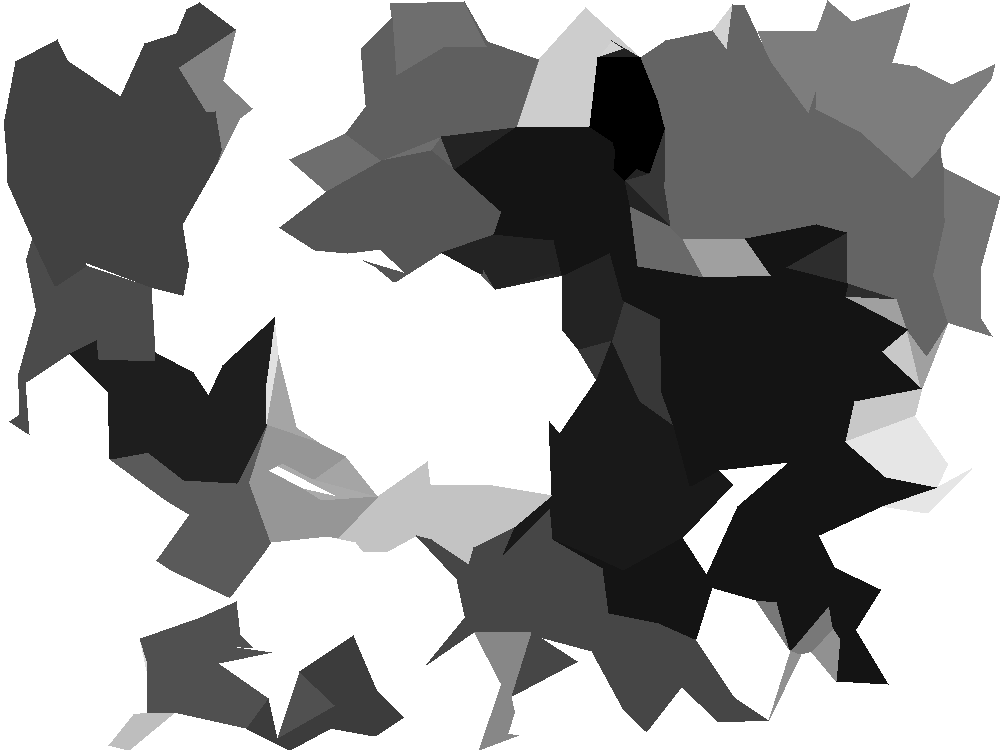 A black and white map with pure polygons